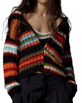 URBANOUTFITTERS BDG 프란시스 크로셰 후드집업 니트 가디건