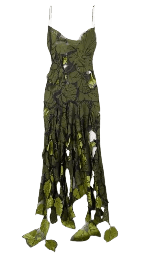 ACNE STUDIOS Dimena cutout floral-print shell midi dress