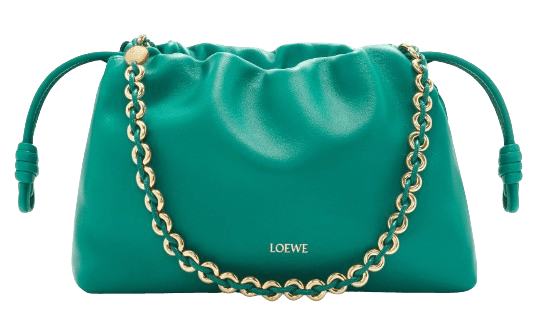 로에베 미니 플라멩코 펄스 백 램스킨 토트 숄더 백 A914CBPX03