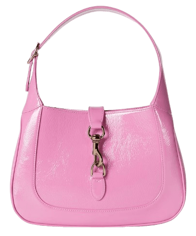 구찌 재키 스몰 숄더백 핑크 페이턴트 래더