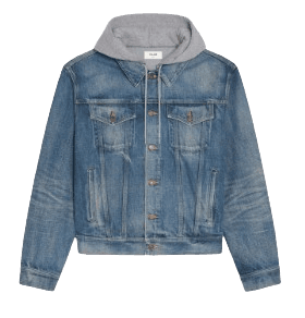 CELINE 트러커 재킷 유니언 워시 데님