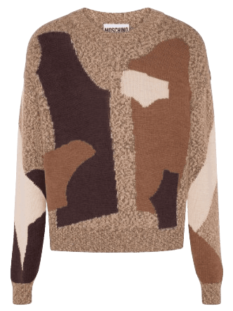 Moschino 크루 넥 패널 스웨터