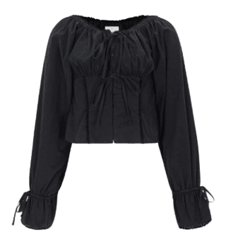 LUCIR ZU Butique lace Blouse (black)