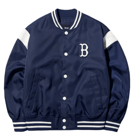 MLB 나일론 베이직 어깨배색 바시티자켓 보스턴 레드삭스 NYS