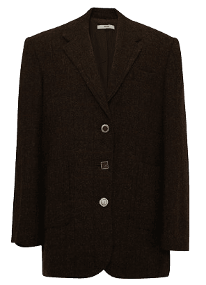 MUDIDI Custom button jacket 002 Brown