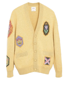 배리 스코틀랜드 심볼 인타르시아 니트 가디건 C215370