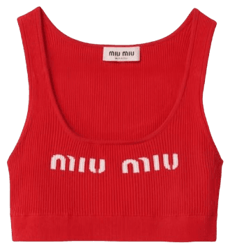 24SS 미우미우 비스코스 탑 MMV076S23112TJ F0011 RED