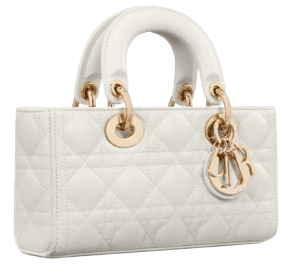 DIOR Lady D-Joy 마이크로 백 앤틱 화이트 까나쥬 양가죽
