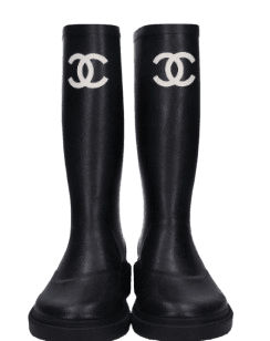 샤넬 러버부츠 블랙