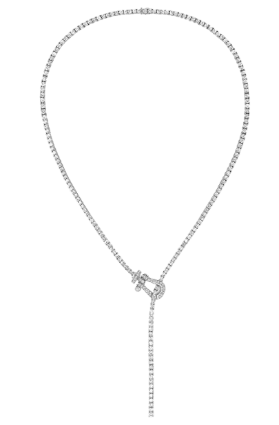 프레드 네크리스 18K 화이트 골드 및 다이아몬드 라지 모델