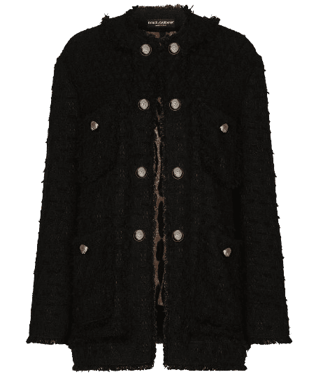 DOLCE&GABBANA Single-breasted rush-stitch jacket