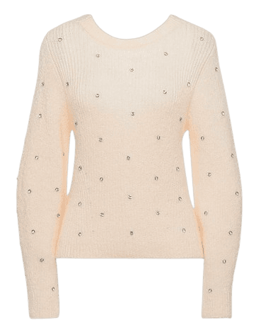 SELF-PORTRAIT Diamante Back Twist Sweater