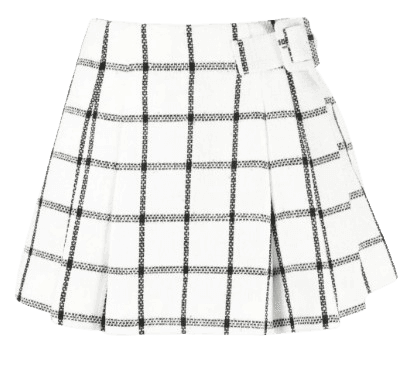 SELF-PORTRAIT CREAM CHECK SKORT