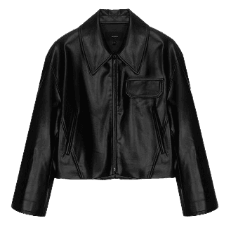 ON&ON Vegan Leather Crop Jacket NEL4SM202_10