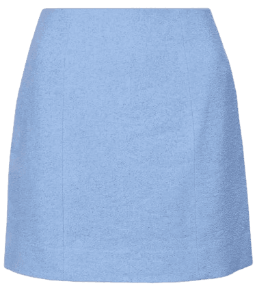 PATOU Cotton and linen-blend miniskirt