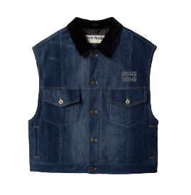 MIU MIU Denim trucker vest