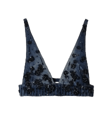 MIU MIU Embellished denim top