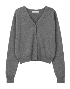 MAISONMARAIS Wool Cotton Cardigan Grey