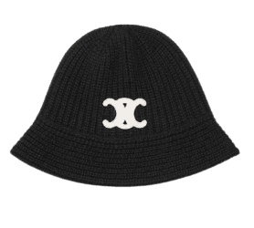 셀린느 클로슈 버킷 햇 심리스 캐시미어 블랙