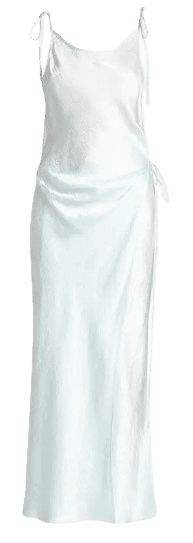 ACNE STUDIOS Dayla Satin Draped Maxi-Dress - Spearmint Green