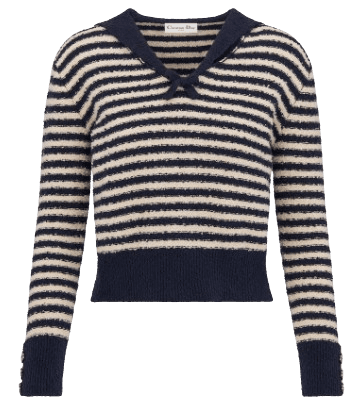 Dior Marinière Sweater with Sailor Collar and Bow