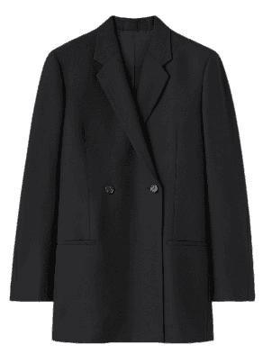 TOTEME Double-breasted blazer black