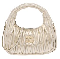 MIU MIU 완더 마테라쎄 나파 가죽 호보 백