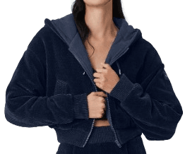 CROPPED COZY DAY FULL ZIP JACKET