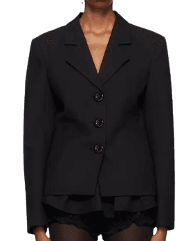 SHUSHU/TONG Black Waist Blazer