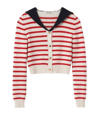MIU MIU striped cashmere cardigan