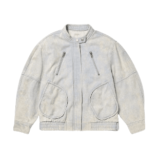 Faded Bomber Jacket - Blue