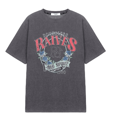Vintage Rose Graphic T-shirt in D/Grey VW4SE027-13