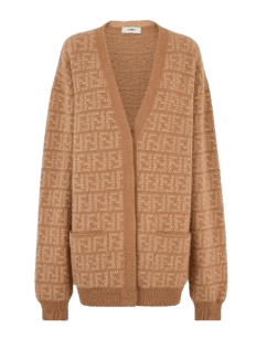 FENDI Brown cashmere cardigan