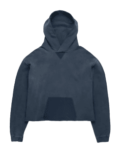 Organic Cotton Logo Hoodie Blue