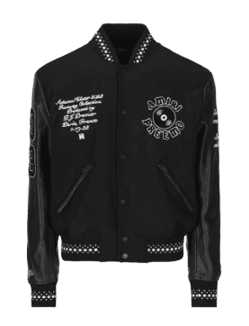 AMIRI logo-appliqué varsity jacket