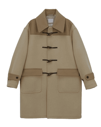 NOICE WOOL CASHMERE DUFFLE COAT - BEIGE