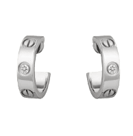 CRB8022800 - LOVE 이어링, 다이아몬드 2개