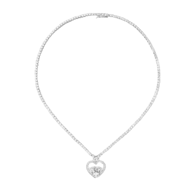 프리티 우먼 어데이셔스 네크리스 18K 화이트 골드 및 다이아몬드 금액
