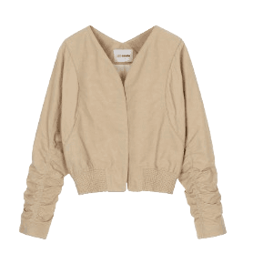 Collarless Shirring bolero Jumper KW2SM0180_C2