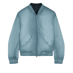 Patina Leather Bomber BLUE