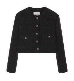 JOY GRYSON Two-tone Tweed Crop Jacket KW2AJ7040_9