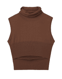 SLIT TURTLE KNIT (BROWN)