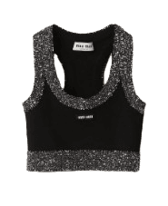 Miu Miu Women Cashmere Top-Black MMV130_1331_F0806