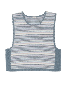 VIA BRUNA KNIT VEST (LIGHT BLUE)