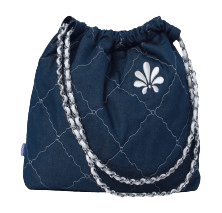 티피코시 데님 퀼팅 체인 숄더백 블루