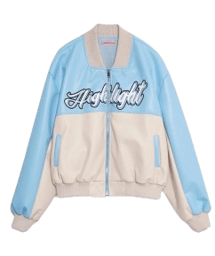 WILDEST FLAME VARCITY JACKET_SKY BLUE