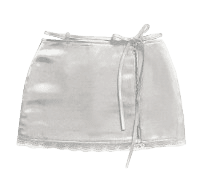 리본 스트링 벨트 리버시블 스커트 화이트