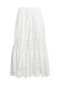 바텐버그 레이스 리넨 미디 스커트
