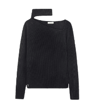 Shoulder cutting turtleneck sleeves (black)