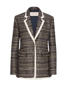 발렌티노 여자 트위드 파티 블레이저 BCE2N1869_K1D
